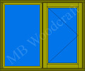 2C: two panes, right opening